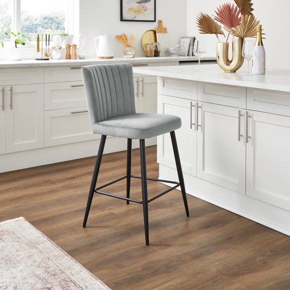 View Taylor Counter Height Stool- Velvet View Taylor Counter Height Stool- Velvet