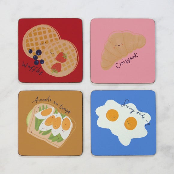 Brunch Set of 4 Coasters