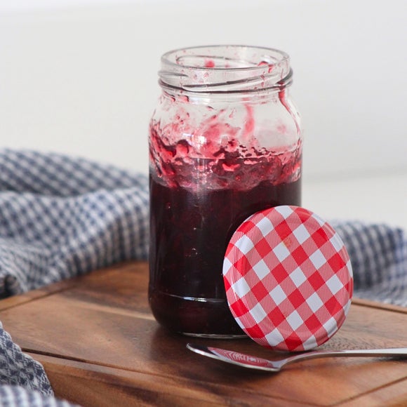 Set of 6 Gingham Jars