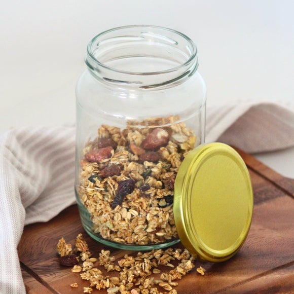 Round Pickling Jar with Gold Screw Lid, 750ml