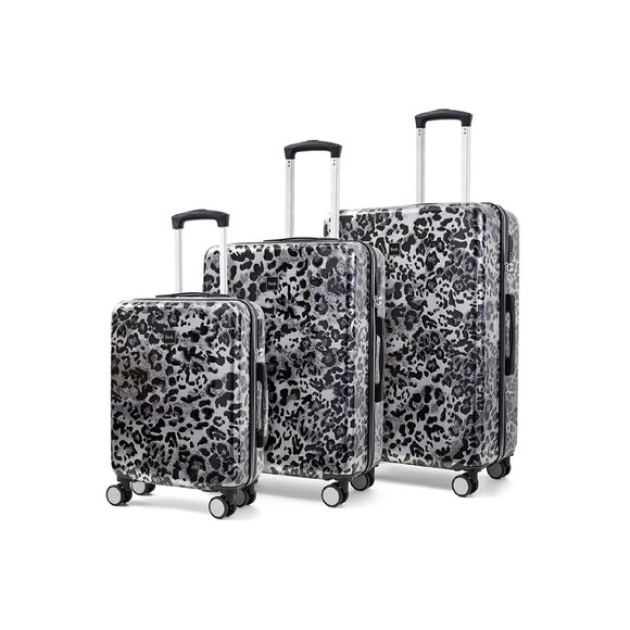Rock Luggage Savannah Set of 3 Leopard Print Hard Shell Suitcases