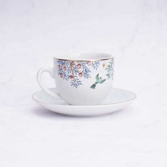 Folk Trees Cup & Saucer
