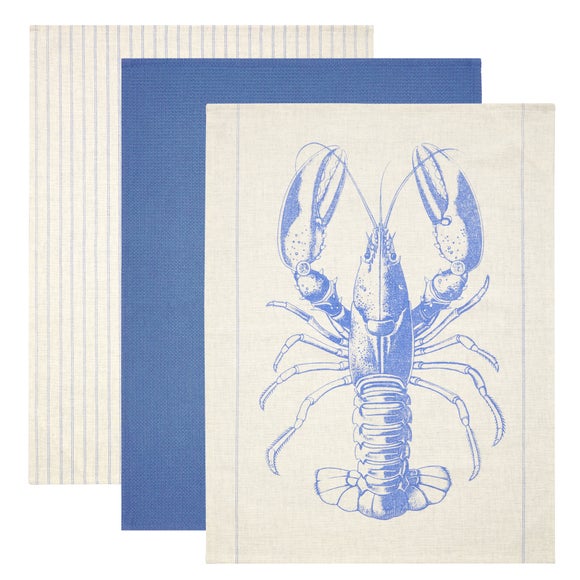 Set of 3 Lobster Tea Towels