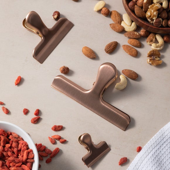 Set of 3 Rose Gold Clips