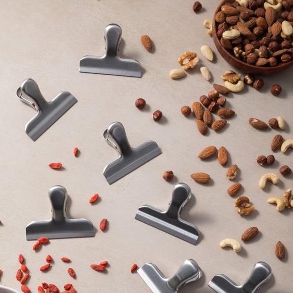 View Set Of 8 Stainless Steel Bag Clips View Set Of 8 Stainless Steel Bag Clips
