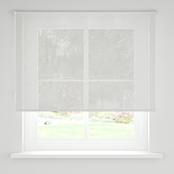 Photo 4 of Semi Sheer Dotty Stripe Daylight Roller Blind