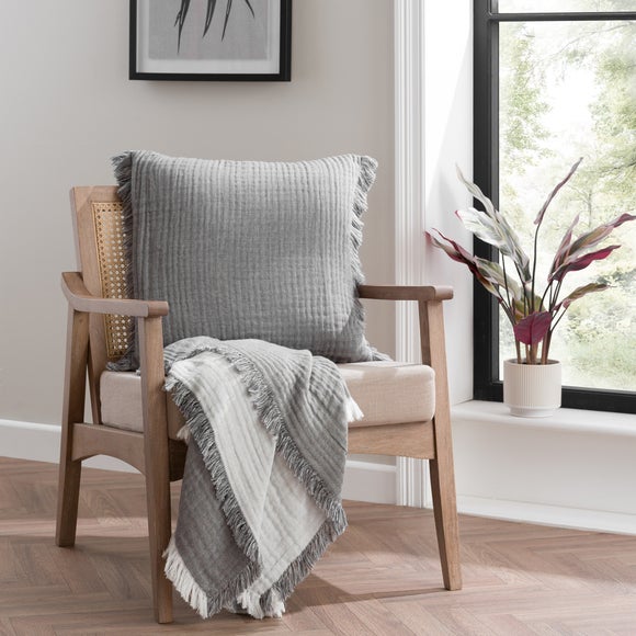 Reversible Muslin Cotton Square Cushion Cover