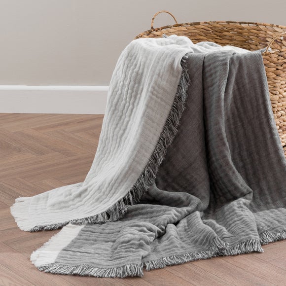 View Reversible Muslin Cotton Throw Blanket View Reversible Muslin Cotton Throw Blanket