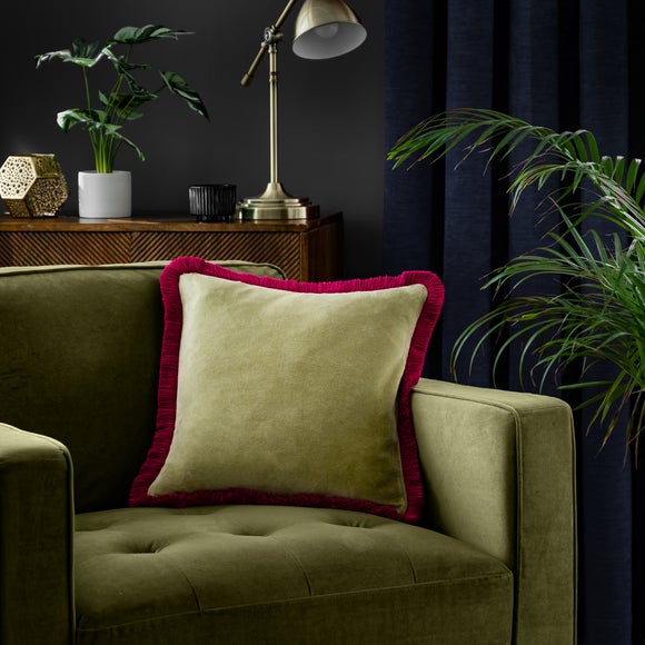 Clara Contrast Fringe Square Cushion Cover