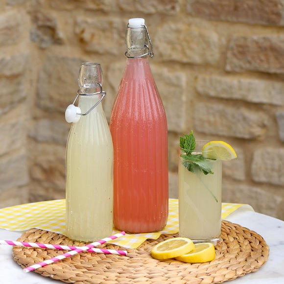 Photo of ribbed glass bottle