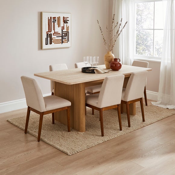 Click to view product details and reviews for Lucin Travertine Effect 6 Seater Rectangle Dining Table. Click to view product details and reviews for Lucin Travertine Effect 6 Seater Rectangle Dining Table.