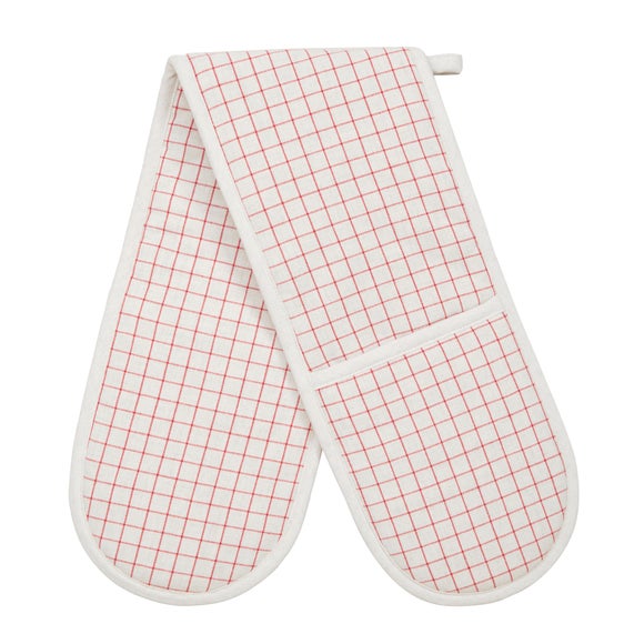 Checked Double Oven Glove