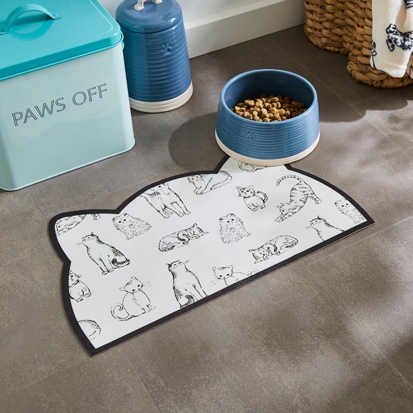 Click to view product details and reviews for Cat Print Feeding Mat.