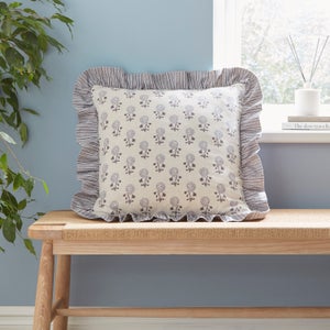 Lizzy Tile Frilled Square Cushion Cover