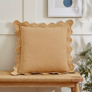 Scalloped Edge Square Cushion