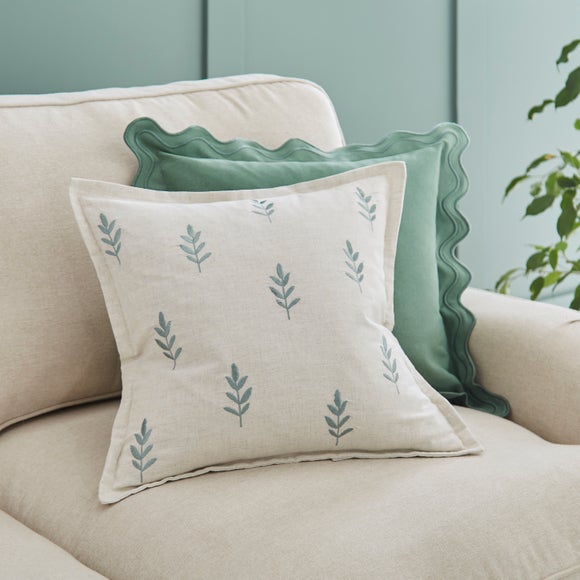 View Embroidered Harper Stem Square Cushion Cover View Embroidered Harper Stem Square Cushion Cover