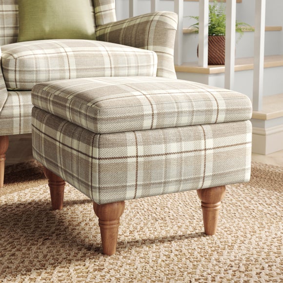 Charnwood Checked Storage Footstool