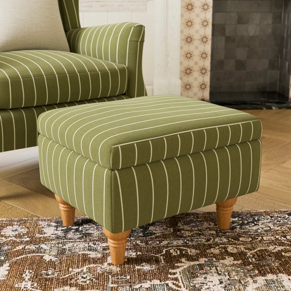 Charnwood Pinstripe Storage Footstool