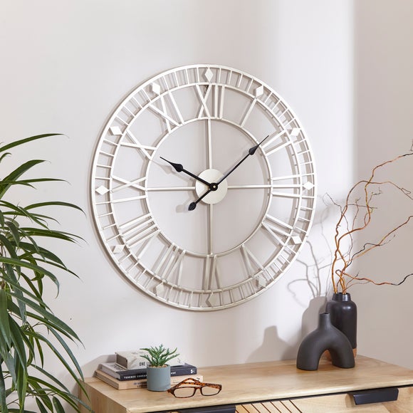 Metallic Metal Skeleton Wall Clock