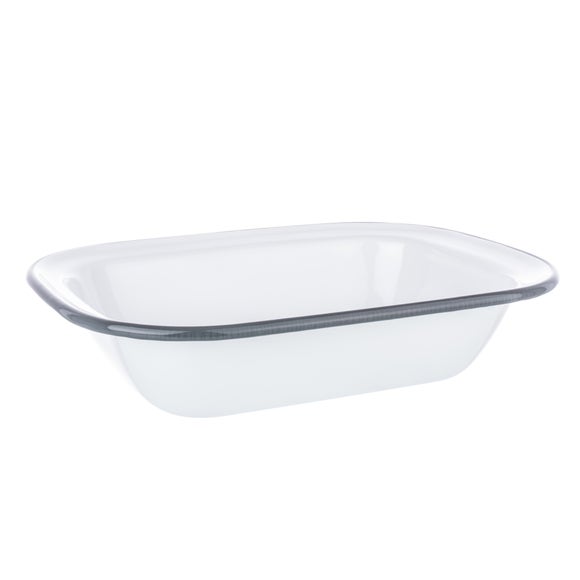 Kitchen Pantry Rectangle Enamel Pie Dish
