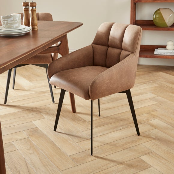 Jase Swivel Dining Chair, Faux Leather