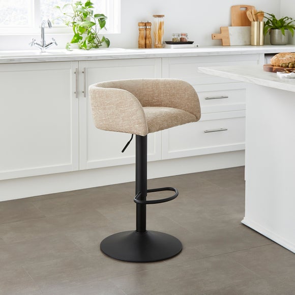 Talullua Height Adjustable Bar Stool, Chenille