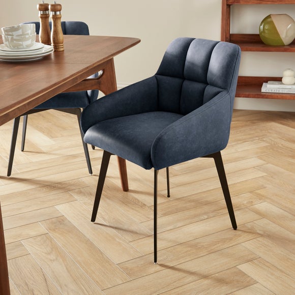 Jase Swivel Dining Chair, Faux Leather