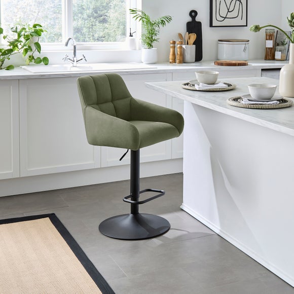 Jase Adjustable Height Barstool, Faux Leather