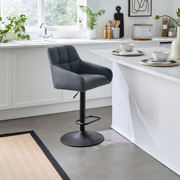 View Jase Adjustable Height Barstool- Faux Leather View Jase Adjustable Height Barstool- Faux Leather