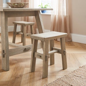 Enola Low Stool- Rustic Oak
