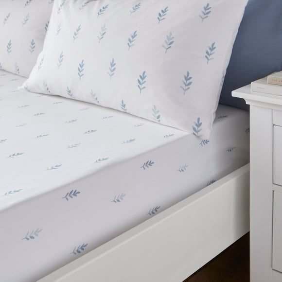 Harper Stem Floral 144 Thread Count Cotton Fitted Sheet