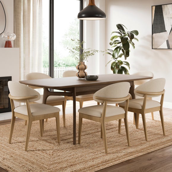 Hugh Modern Stained Dining Chair, Fabric