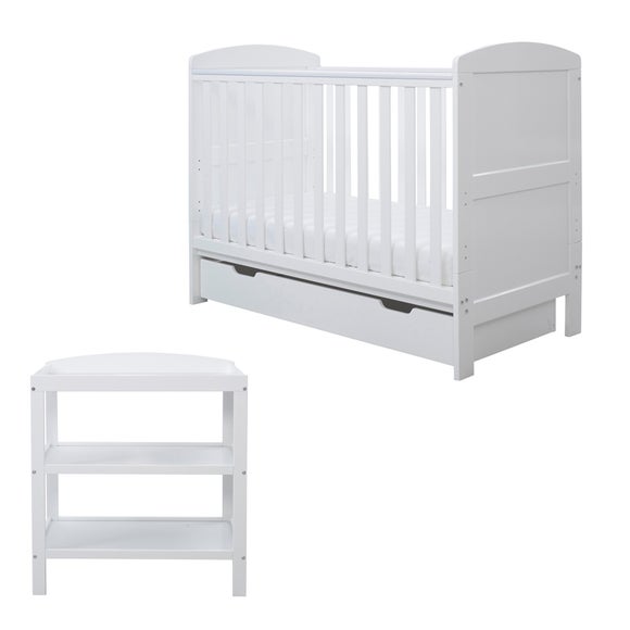 Click to view product details and reviews for Ickle Bubba Coleby Mini Changer Cot Bed Nursery Set.