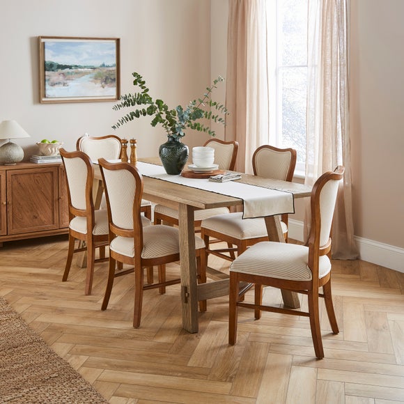 Betty Dining Chair, Tiny Stripe Fabric