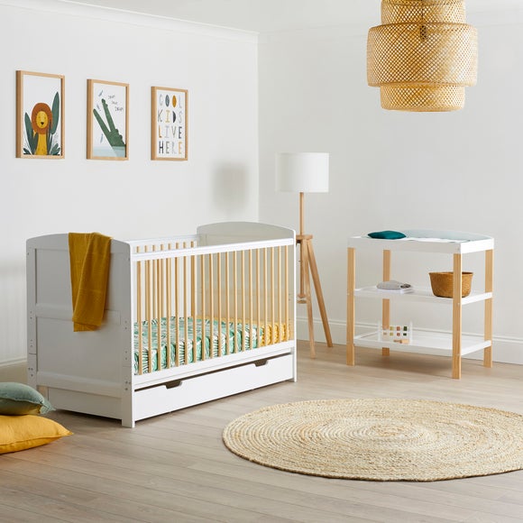 Ickle Bubba Coleby Classic Changer & Cot Bed Nursery Set