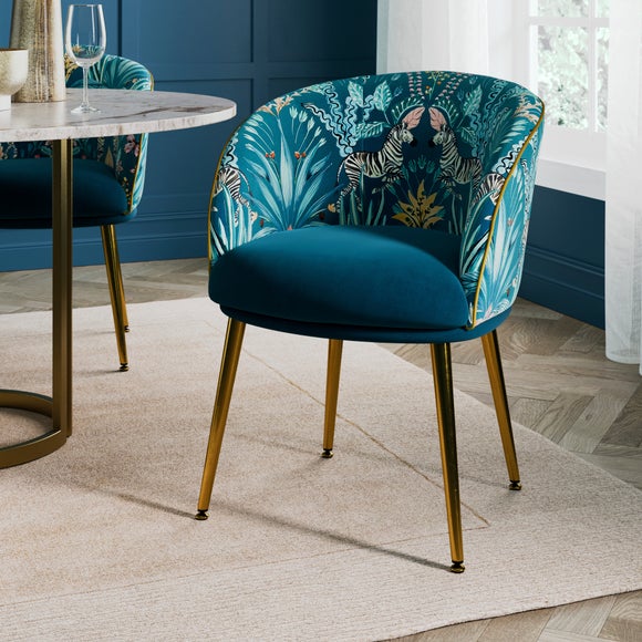 Click to view product details and reviews for Bella Dining Chair Utopia And Teal Velvet.