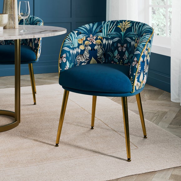 Bella Dining Chair, Utopia and Teal Velvet