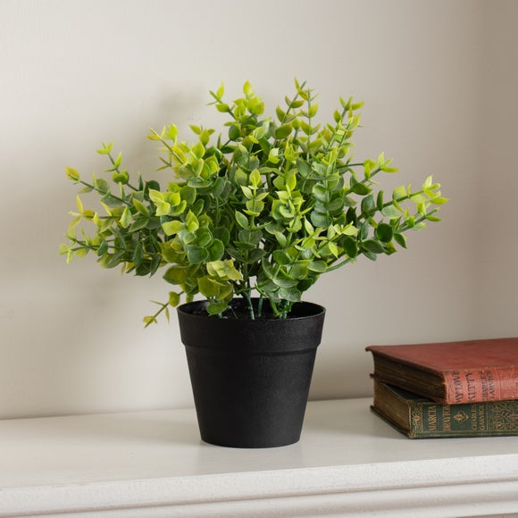Artificial Herb Plant in Black Plant Pot