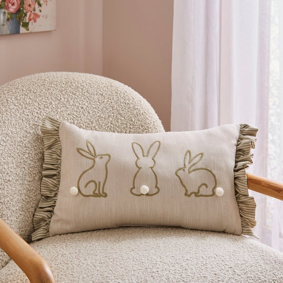 Click to view product details and reviews for Three Bunnies Frilled Rectangle Cushion. Click to view product details and reviews for Three Bunnies Frilled Rectangle Cushion.