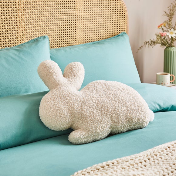 Bunny Boucle Pom Pom Cushion