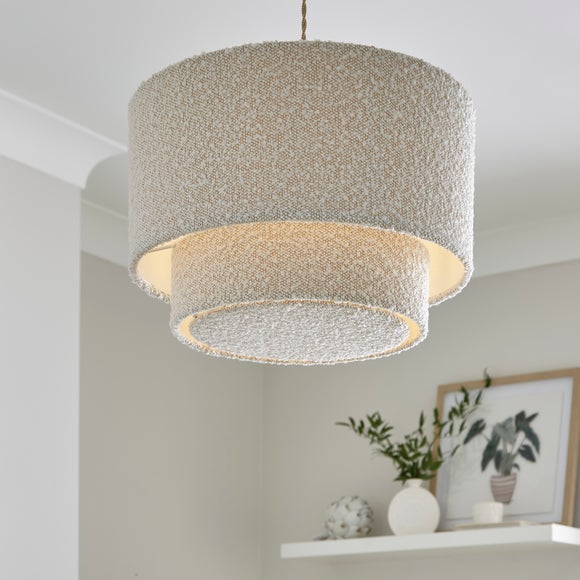Hazelle Boucle Two Tier Lamp Shade