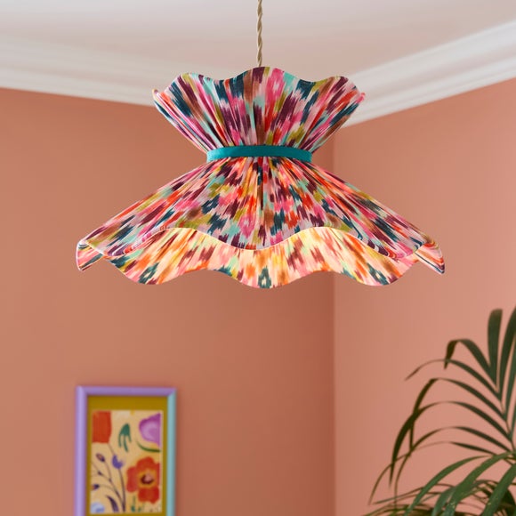 Click to view product details and reviews for Sophie Robinson Wiggle Ourika Easy Fit Pleated Lamp Shade.