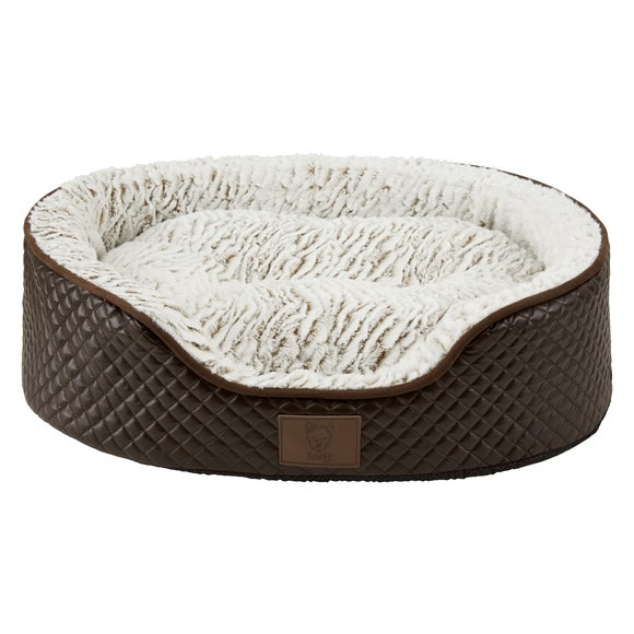 Bunty Manhattan Quilted Faux Leather Pet Bed