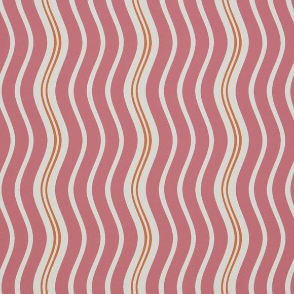 Wiggle Stripe Blackout Made to Measure Roller Blind Fabric Sample Wiggle Stripe Dark Rose
