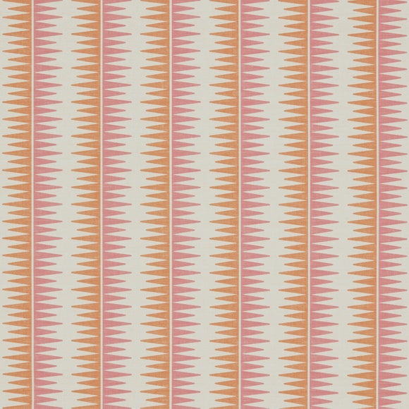 Zigzag Stripe Blackout Made to Measure Roller Blind Fabric Sample Zigzag Stripe Orange Pink