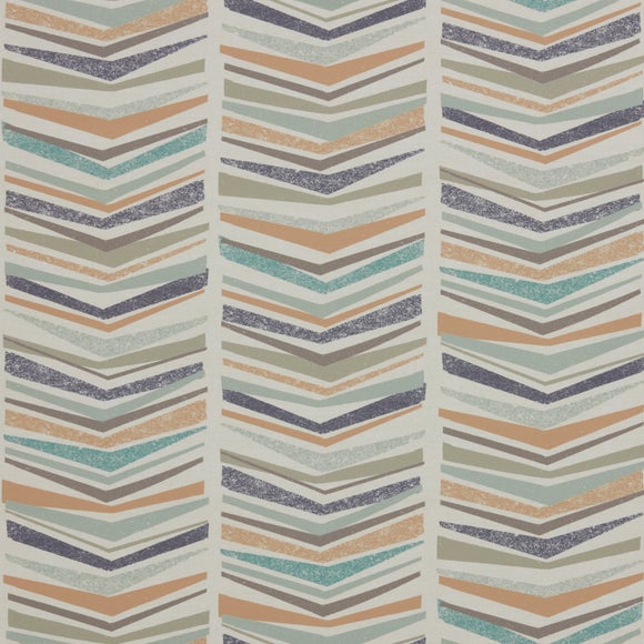 Lawrie Geometric Print Daylight Made to Measure Roller Blind Fabric Sample Lawrie Geometric Print Rust