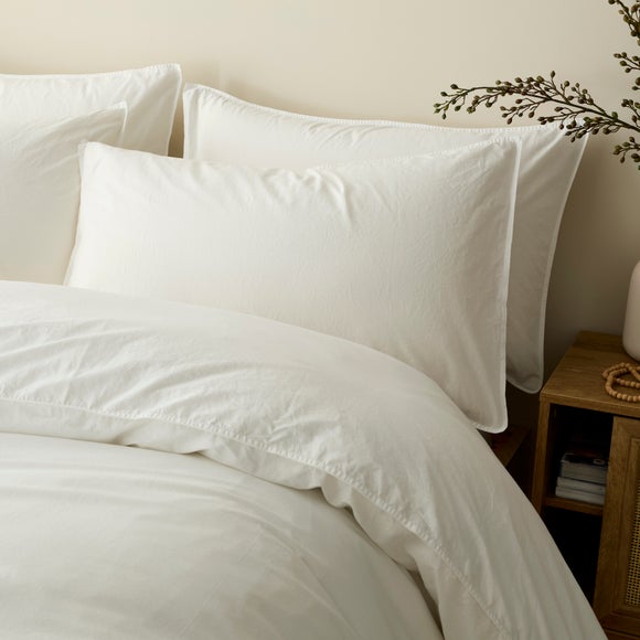 View Soft Washed Cotton Duvet Cover & Pillowcase Set View Soft Washed Cotton Duvet Cover & Pillowcase Set