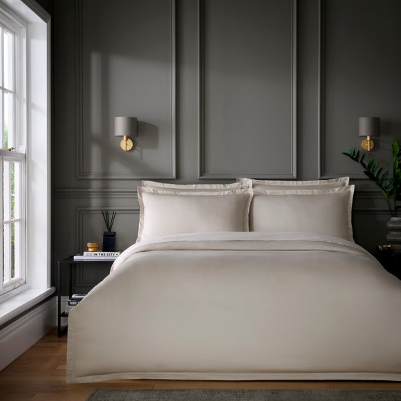 Hotel Cotton Sateen Grip 400 Thread Count Duvet Cover & Pillowcase Set