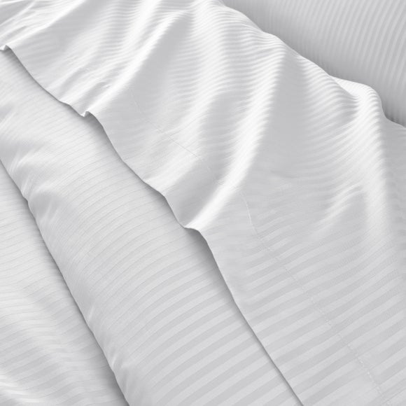 Hotel Cotton Stripe 400 Thread Count Flat Sheet
