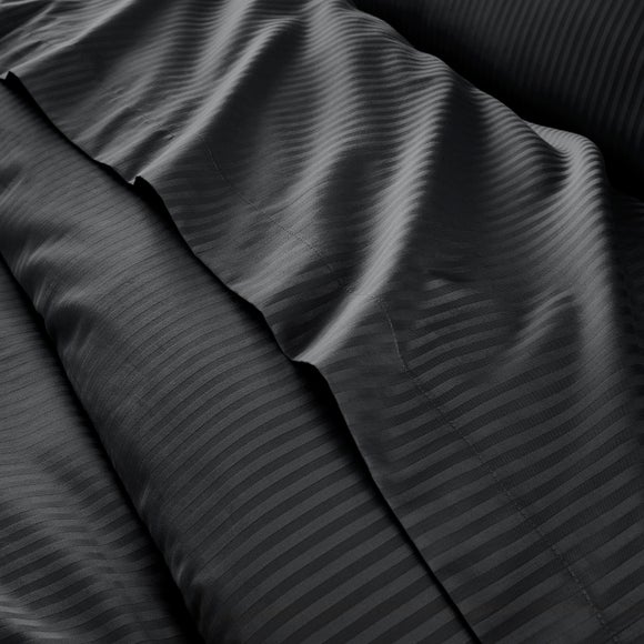 Hotel Cotton Stripe Grip 400 Thread Count Flat Sheet